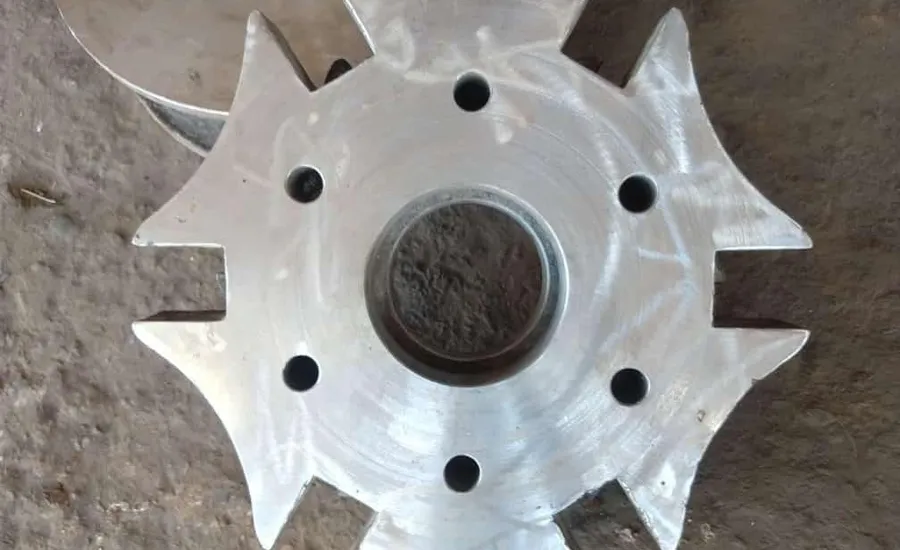Rotor depois do corte e da rebarbação